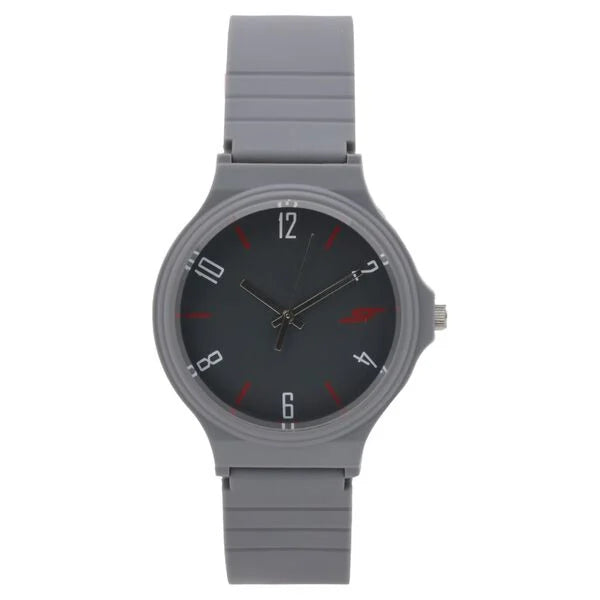 SF Quartz Analog Black Dial Plastic Strap Watch for Men 7964pp10w