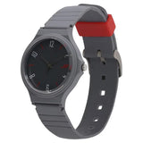 SF Quartz Analog Black Dial Plastic Strap Watch for Men 7964pp10w