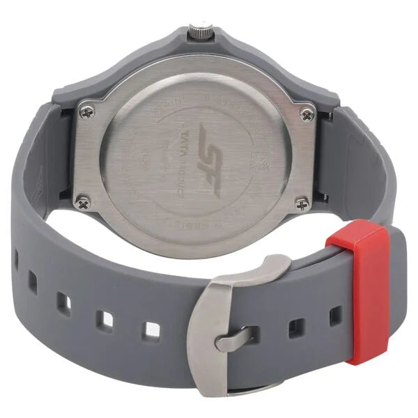 SF Quartz Analog Black Dial Plastic Strap Watch for Men 7964pp10w