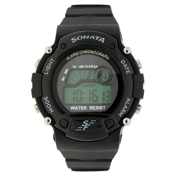 SF Digital Round Dial Plastic Strap Watch For Men 7982pp03
