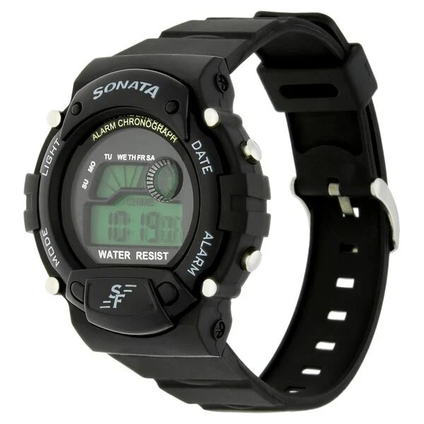 SF Digital Round Dial Plastic Strap Watch For Men 7982pp03 - KRISHNA WATCH COMPANY
