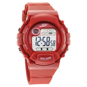 Sonata Digital Dial Red Plastic Strap Watch for Men 7982pp13 - KRISHNA WATCH COMPANY