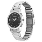 Sonata Classic Quartz Analog Black Dial Silver Stainless Steel Strap Watch for Men ns7987sm07w / 7987sm07w