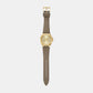Armani Exchange Women Quartz Gold Dial Analog Leather Watch AX4617