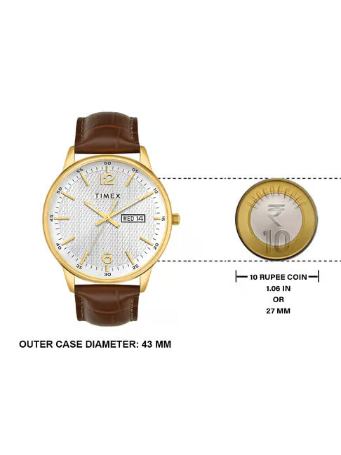 TIMEX Trendline Silver Round Dial Analog Men's Watch - TWTG12109 - KRISHNA WATCH COMPANY