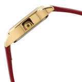 Sonata Quartz Analog Red Dial Leather Strap Watch for Women - 8060YL03