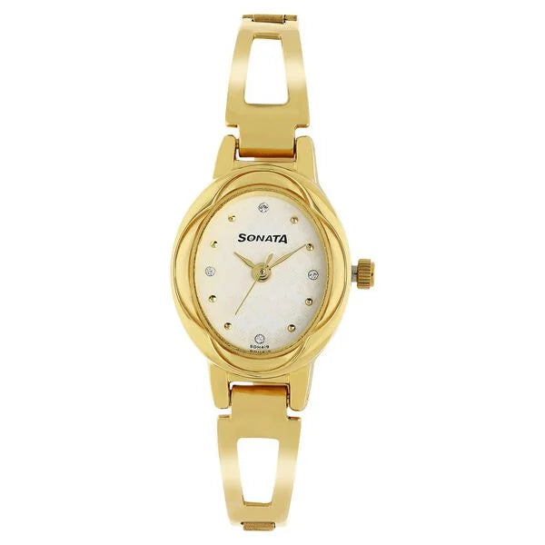Sonata Pankh White Dial Women Watch 8085ym07 - KRISHNA WATCH COMPANY