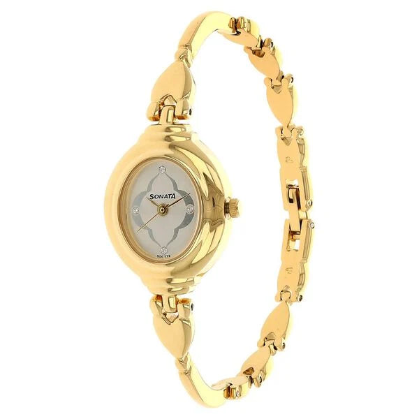 Sonata Quartz Analog Silver Dial Metal Strap Watch for Women 8092ym03 - KRISHNA WATCH COMPANY