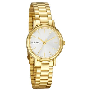 Sonata Essentials White Dial Women Watch 8096ym06 - KRISHNA WATCH COMPANY
