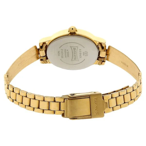 Sonata Quartz Analog Watch for Women - 8100YM02 - KRISHNA WATCH COMPANY