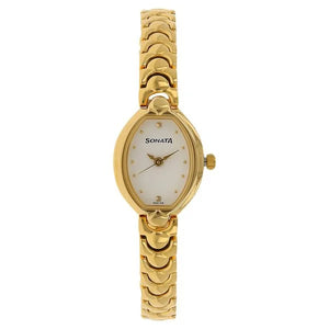 Sonata Quartz Analog White Dial Watch for Women - 8107YM01 - KRISHNA WATCH COMPANY