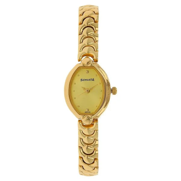 Sonata Quartz Analog Metal Strap Watch for Women 8107ym02 - KRISHNA WATCH COMPANY