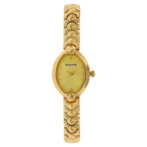 Sonata Quartz Analog Metal Strap Watch for Women 8107ym02 - KRISHNA WATCH COMPANY