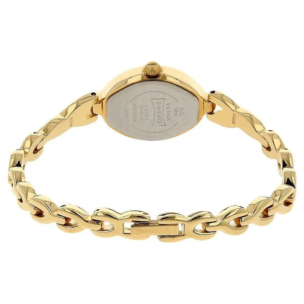 Sonata Quartz Analog Champagne Dial Metal Strap Watch for Women - 8109YM02