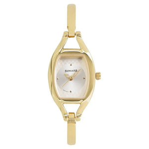 Sonata Pankh Silver Dial Women Watch With Metal Strap 8114ym06