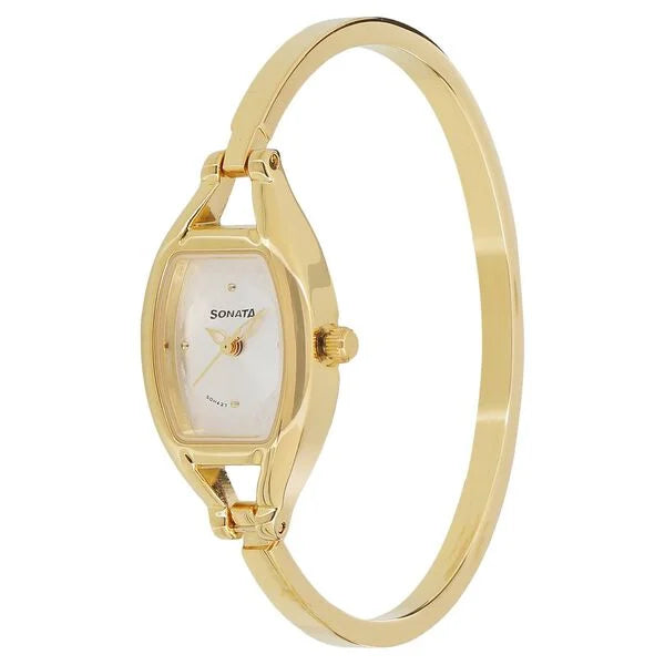 Sonata Pankh Silver Dial Women Watch With Metal Strap - 8114YM06