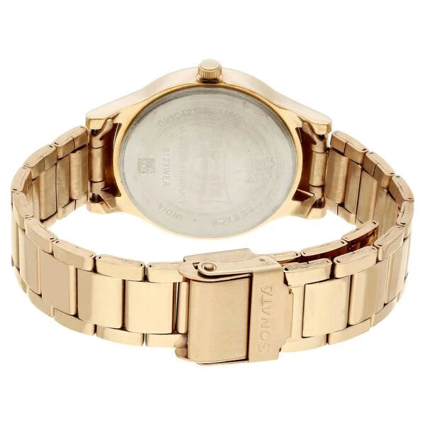 Sonata Blush Women Watch With Stainless Steel Strap 8123wm01