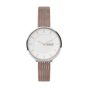 Gitte Two-Hand Two-Tone Stainless Steel Mesh Watch SKW3014 - KRISHNA WATCH COMPANY