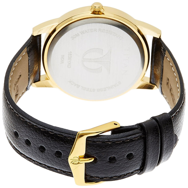 Titan Silver Dial Brown Leather Strap Watch NM1638YL01 - KRISHNA WATCH COMPANY