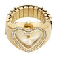 Fossil Watch Ring Two-Hand Gold-Tone Stainless Steel ES5407