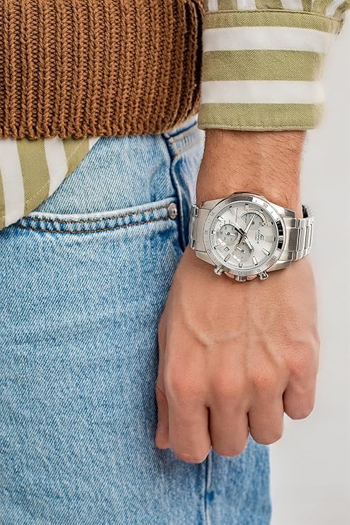 Silver Chronograph - Men's Watch EDIFICE EQS-930MD-8AVUDF - ED528 - KRISHNA WATCH COMPANY
