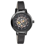 Sonata Unveil Black Dial Women Watch With Leather Strap - 8141NL04 - KRISHNA WATCH COMPANY