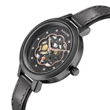 Sonata Unveil Black Dial Women Watch With Leather Strap - 8141NL04 - KRISHNA WATCH COMPANY