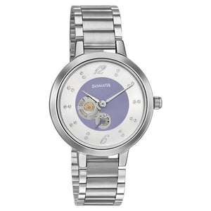 Sonata Unveil Quartz Multifunction Stainless Steel Strap Watch for Women 8141sm14 - KRISHNA WATCH COMPANY