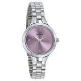 Sonata Steel Daisies Pink Dial Women Watch - NR8151SM03