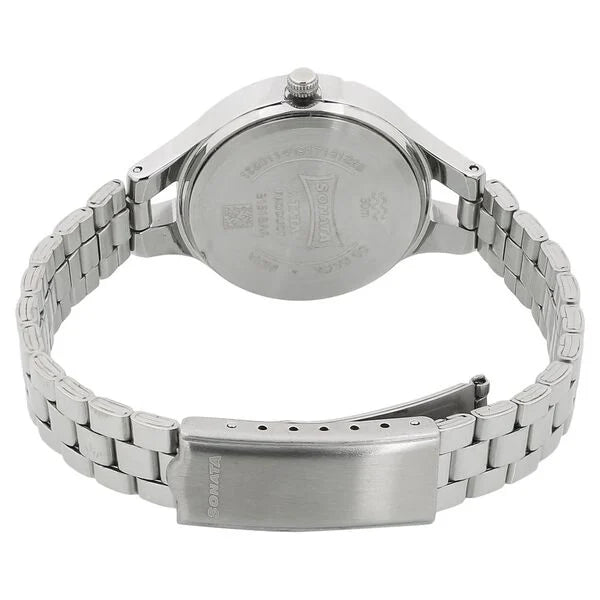 Sonata Steel Daisies Pink Dial Women Watch - NR8151SM03