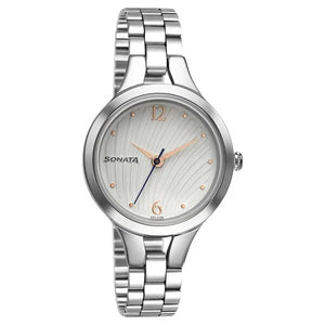 Sonata Workwear White Dial Women Watch - 8151SM05 - KRISHNA WATCH COMPANY