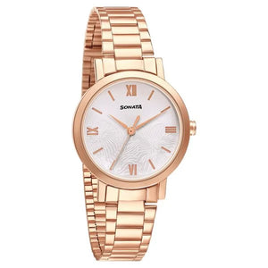Sonata Linnea Silver Dial Women Watch With Stainless Steel Strap 8174WM01 - KRISHNA WATCH COMPANY