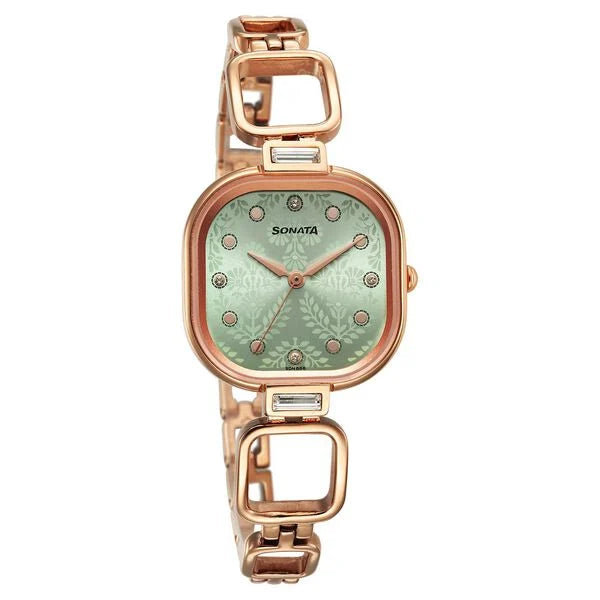 Sonata Wedding Quartz Analog Green Dial Women - 8186wm02 - KRISHNA WATCH COMPANY