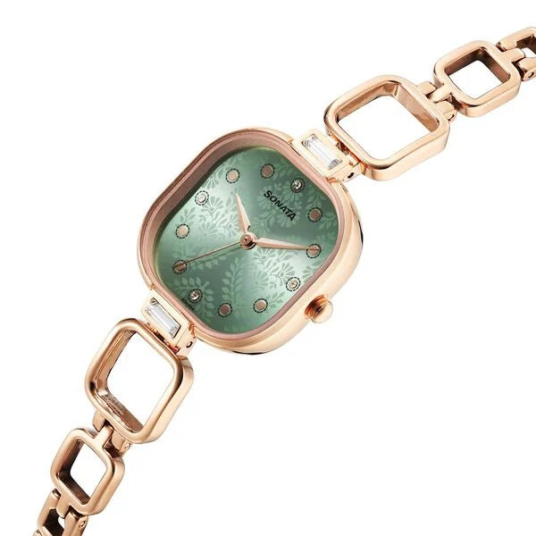 Sonata Wedding Quartz Analog Green Dial Women - 8186wm02 - KRISHNA WATCH COMPANY