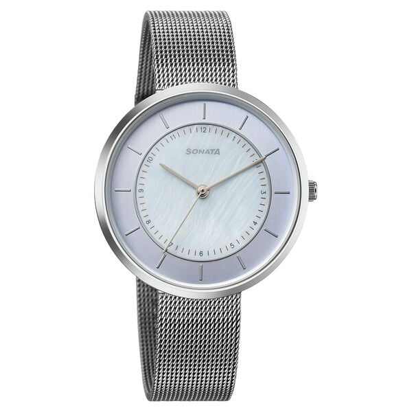 Sonata Modern Edit Quartz Analog Watch For Women 8193sm01