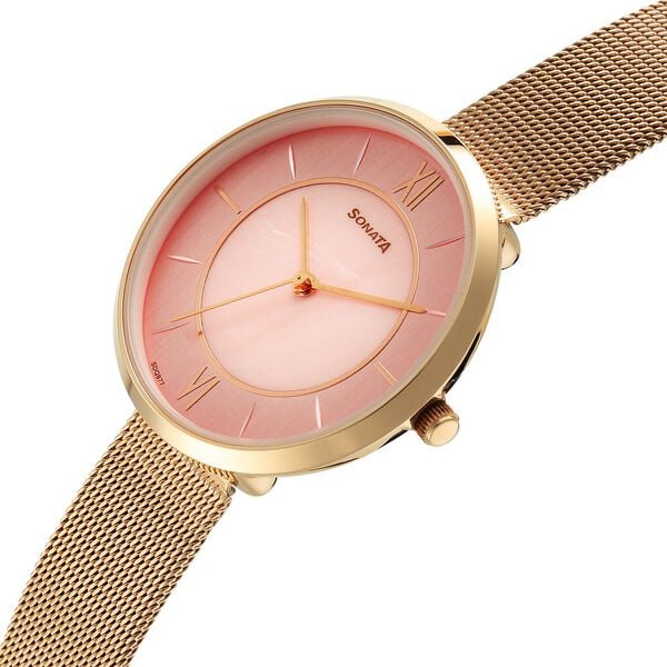 Sonata Modern Edit Quartz Analog Watch For Women 8193wm01