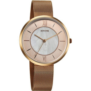 Sonata Modern Edit Quartz Analog Watch For Women 8193wm02 - KRISHNA WATCH COMPANY