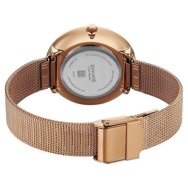 Sonata Modern Edit Quartz Analog Watch For Women 8193wm02