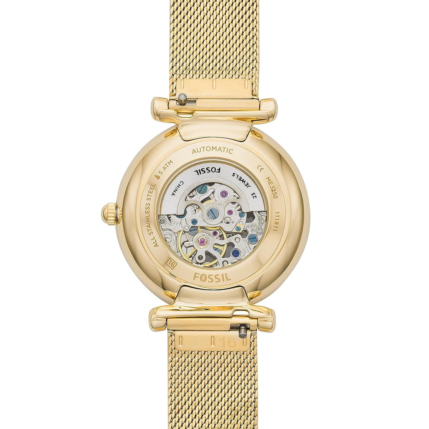 Fossil Carlie Analog Gold Dial Women's Watch - ME3250