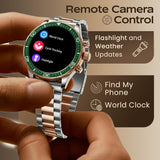 GOBOULT Saber Smart Watch 1.43'' AMOLED Display, Functional Rotating Bezel, AOD, BT Calling, 200+Watchfaces, 700 Nits Brightness, AI Voice Assistant, SpO2 Monitoring, 120+ Sports Mode (Blue)