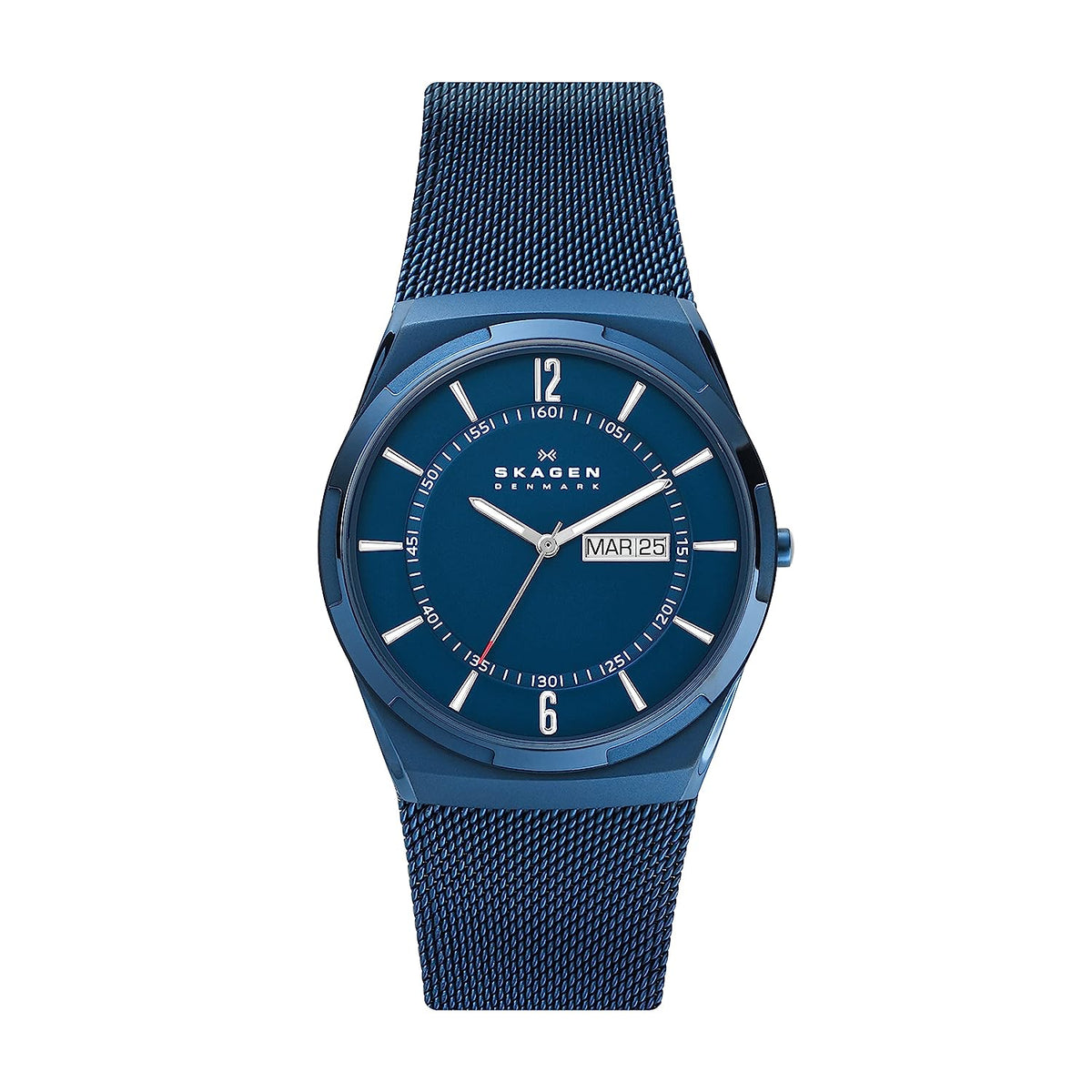 Melbye Three-Hand Day-Date Ocean Blue Stainless Steel Mesh SKW6788