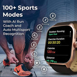 Titan Zeal with 4.69 cm AMOLED Display with AOD, Functional Crown, BT Calling, Smartwatch with Black Mesh Strap 90196am02