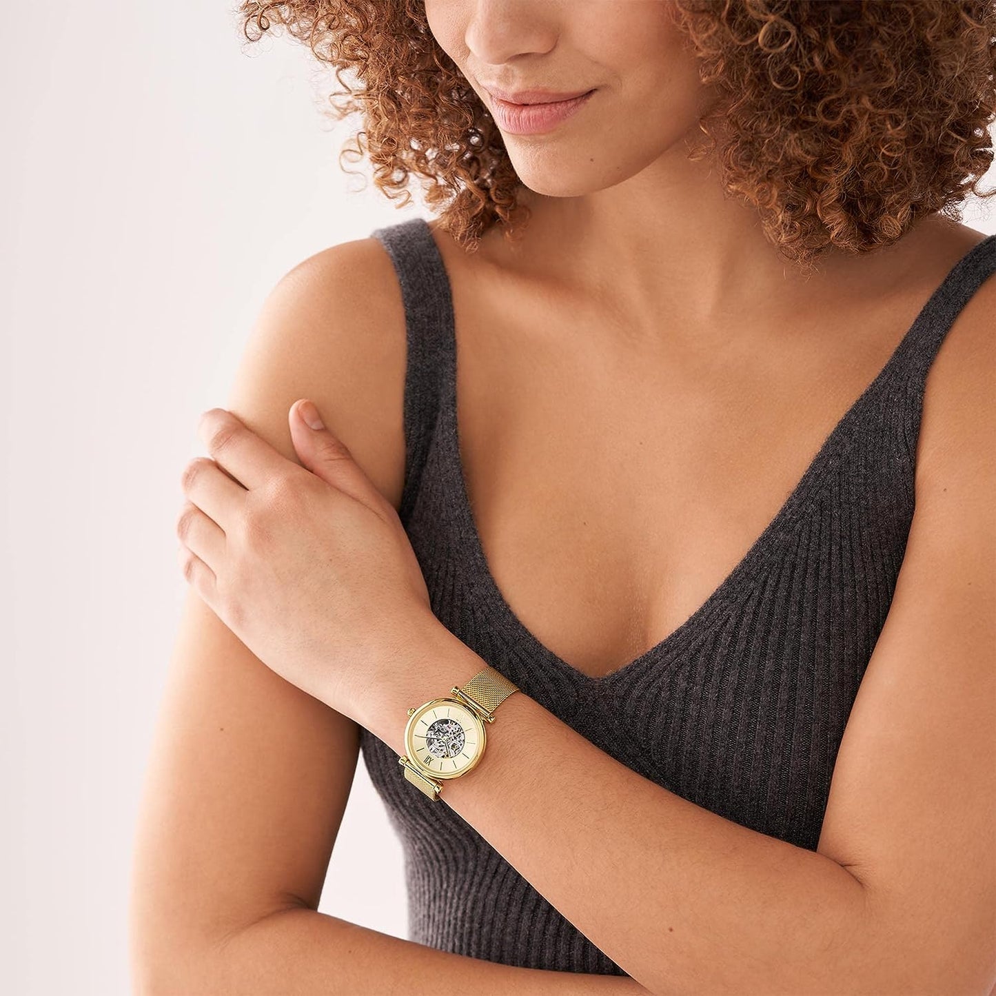 Fossil Carlie Analog Gold Dial Women's Watch - ME3250