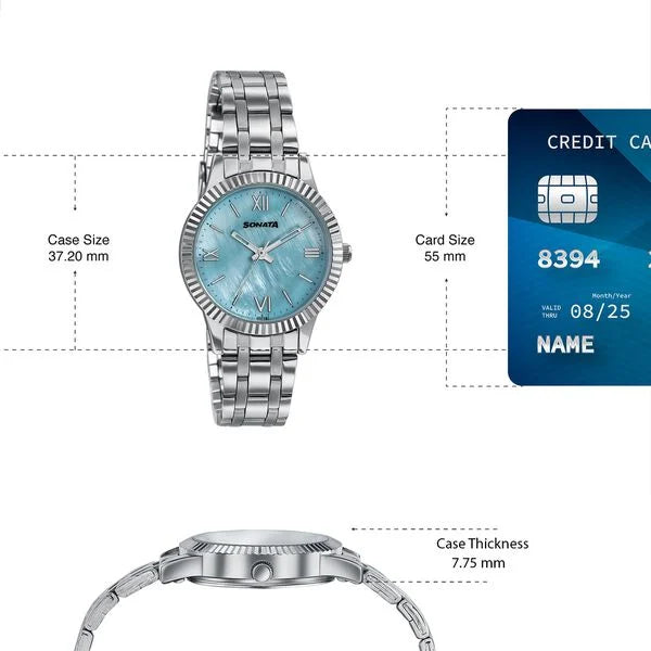 Premium looking versatile women's watch from Ease by Sonata 8202SM04W