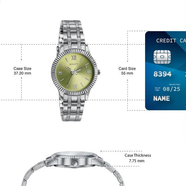 Premium looking versatile women's watch from Ease by Sonata 8202SM06W