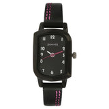 Sonata Quartz Analog Black Dial Leather Strap Watch for Women ns87001nl01 / 87001nl01 - KRISHNA WATCH COMPANY