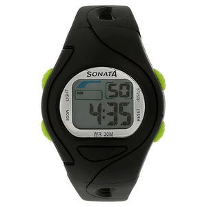 Sonata SF Digital Grey Dial Plastic Strap Unisex Watch ns87011pp01 / 87011pp01 - KRISHNA WATCH COMPANY