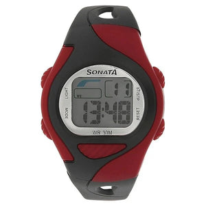 SF Digital Grey Dial Plastic Strap Unisex Watch 87011pp02 - KRISHNA WATCH COMPANY