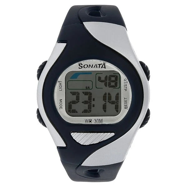 SF Digital Grey Dial Plastic Strap Unisex Watch 87011pp03