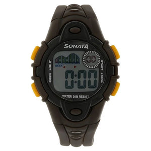 SF Digital Grey Dial Plastic Strap Unisex Watch 87012pp01 - KRISHNA WATCH COMPANY